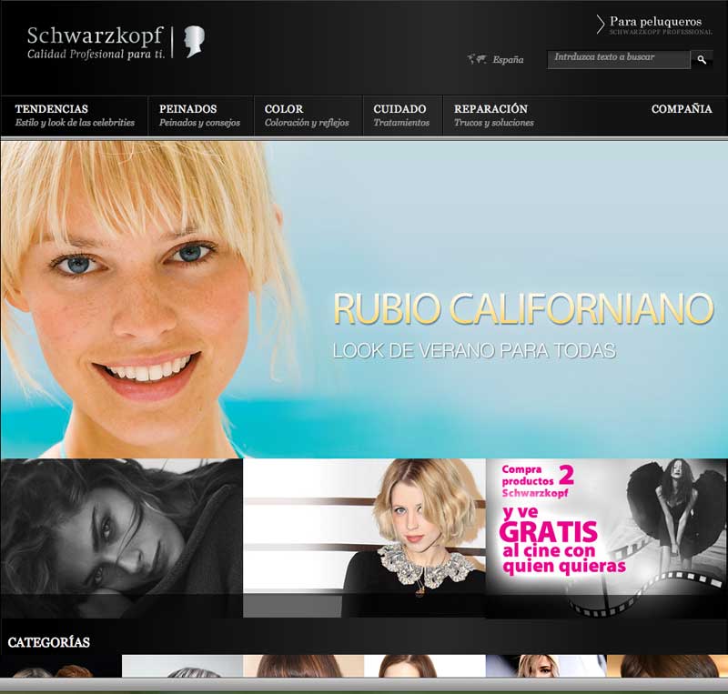 Schwarzkopf relanza su web e invita a las consumidoras al cine para celebrarlo